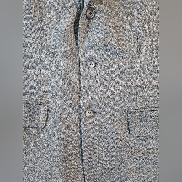 Oscar De La Renta mens 40 brown crosshatched sports jacket - Picture 3 of 9